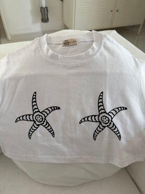 Crop T-shirt (Starfish)
