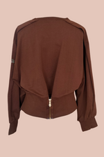 Brown Embroidered Sweatshirt