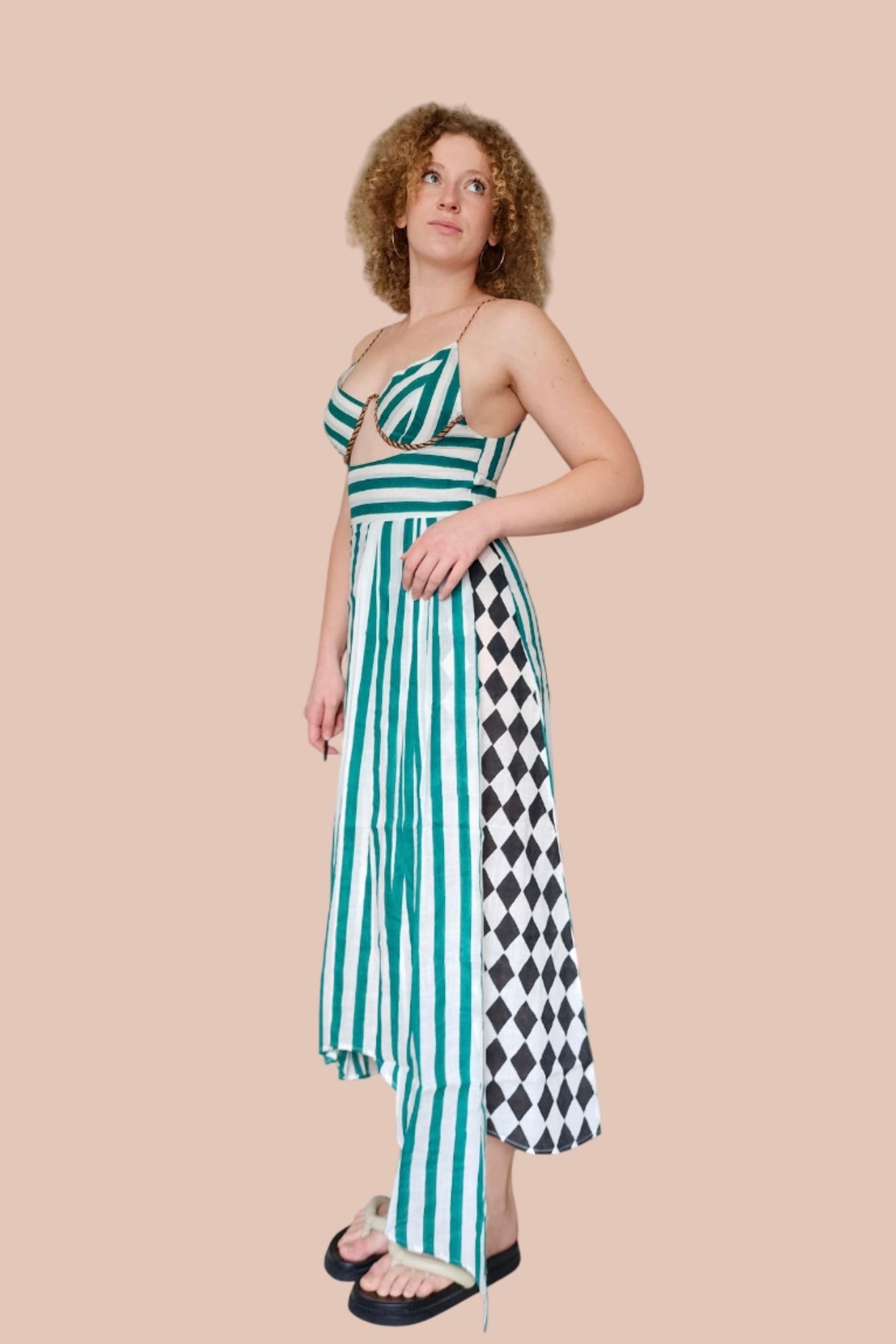 Green Lungi Dress