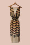 Chevron silk dress