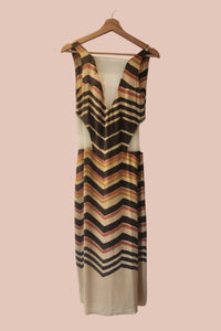 Chevron silk dress