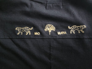 Black Embroidery Crop T-shirt