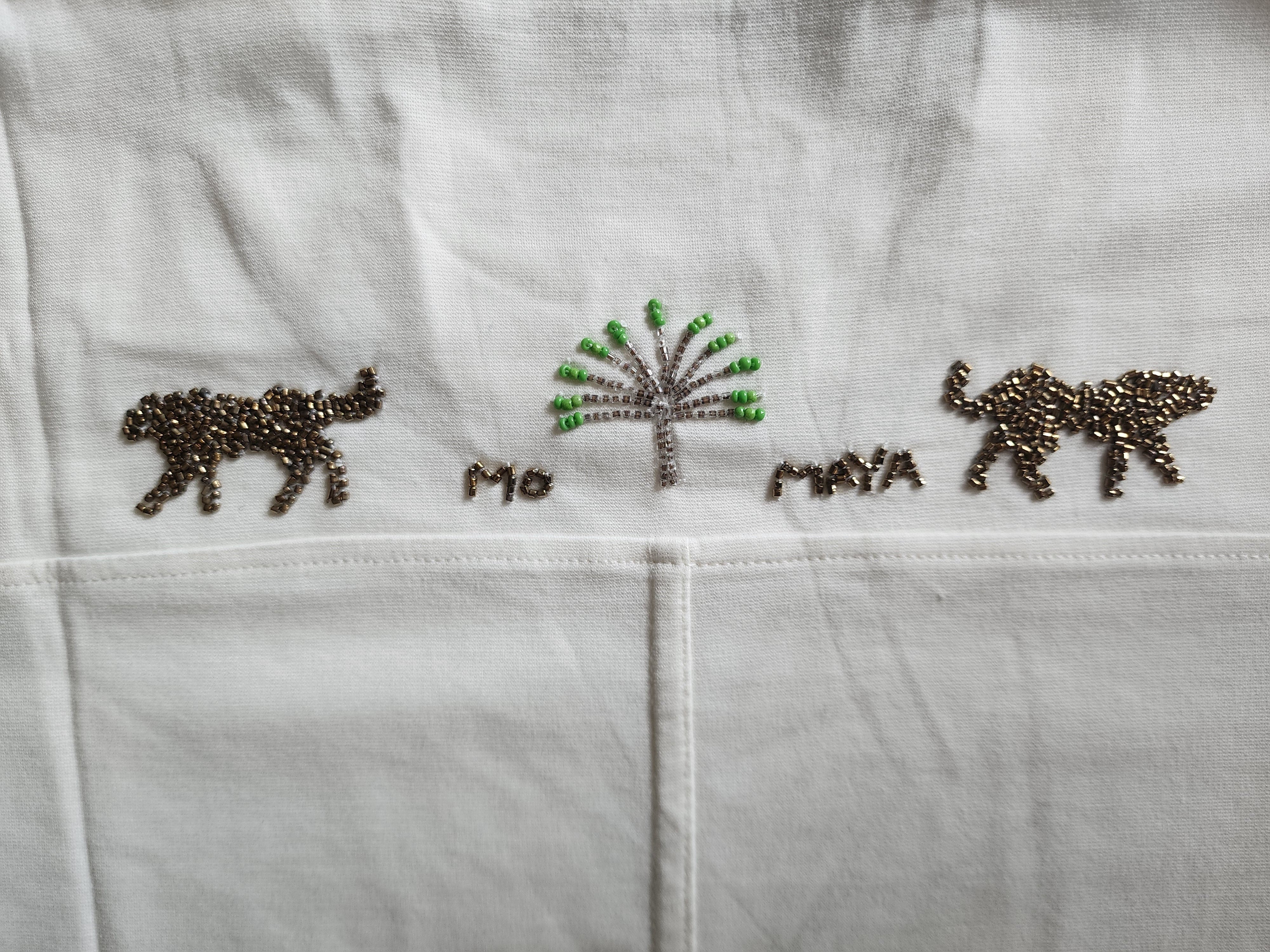 Beaded Leopards Crop T-shirt