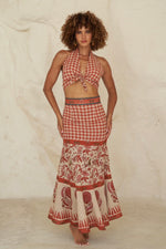 Red Karina Skirt