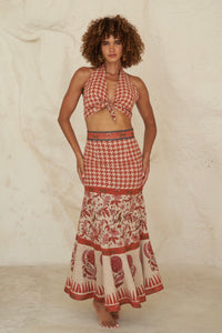 Red Karina Skirt