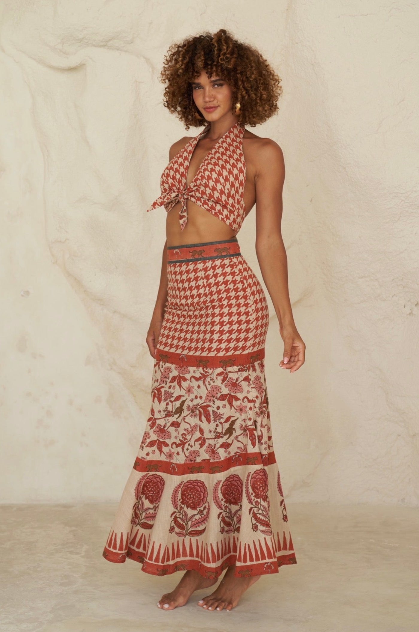 Red Karina Skirt