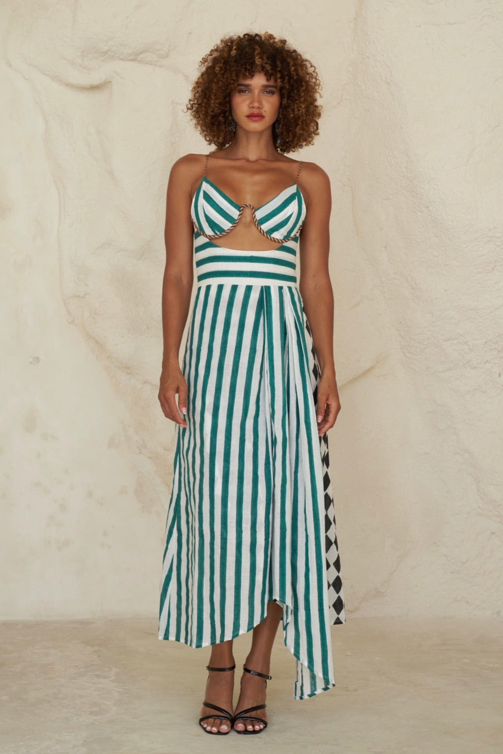 Green Lungi Dress