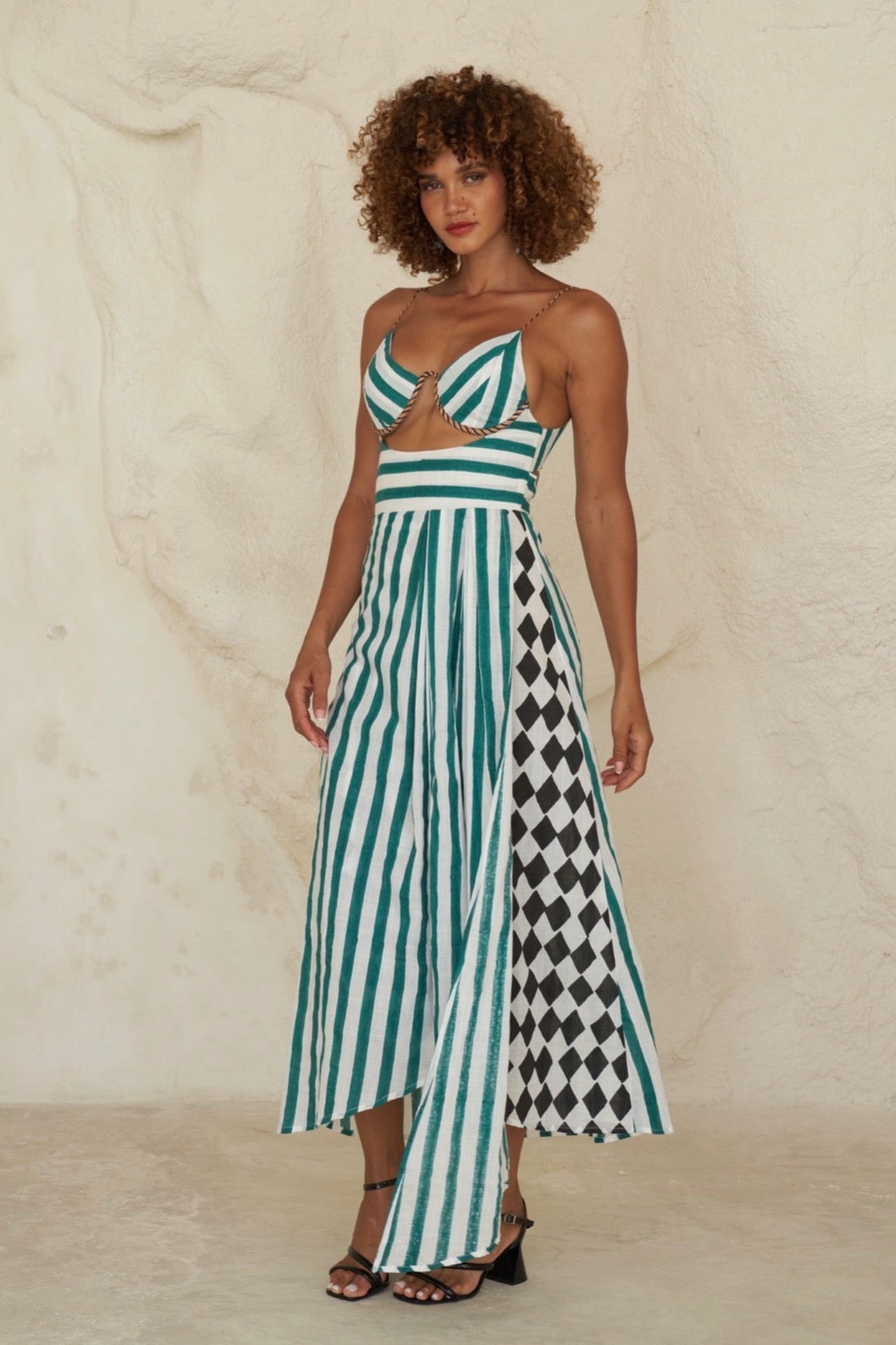 Green Lungi Dress