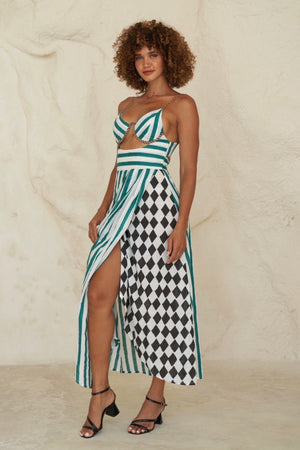 Green Lungi Dress