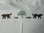 Beaded Leopards Crop T-shirt White