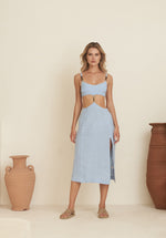 Linen Cut-out Dress