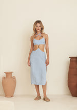 Linen Cut-out Dress