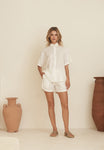 Milk Cord Shorts/Pants Set